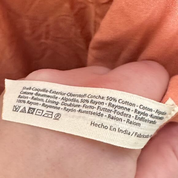 FREE PEOPLE Two-Timin' Wide Leg Jumpsuit Peachy Coral Orange Sz XS $148 {W54} - Picture 7 of 7